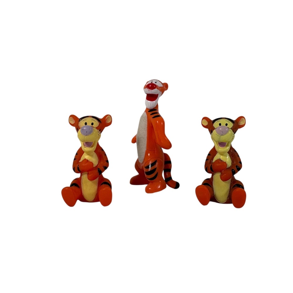 Disney Tigger Action Figure Lot of 3 Kids OS Orange Excellent PVC Miniatures - Picture 2 of 16